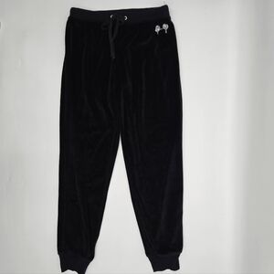 Disney Ladies Mickey Mouse Luxe Velore Sweatpants Joggers with Mickey rhinestone